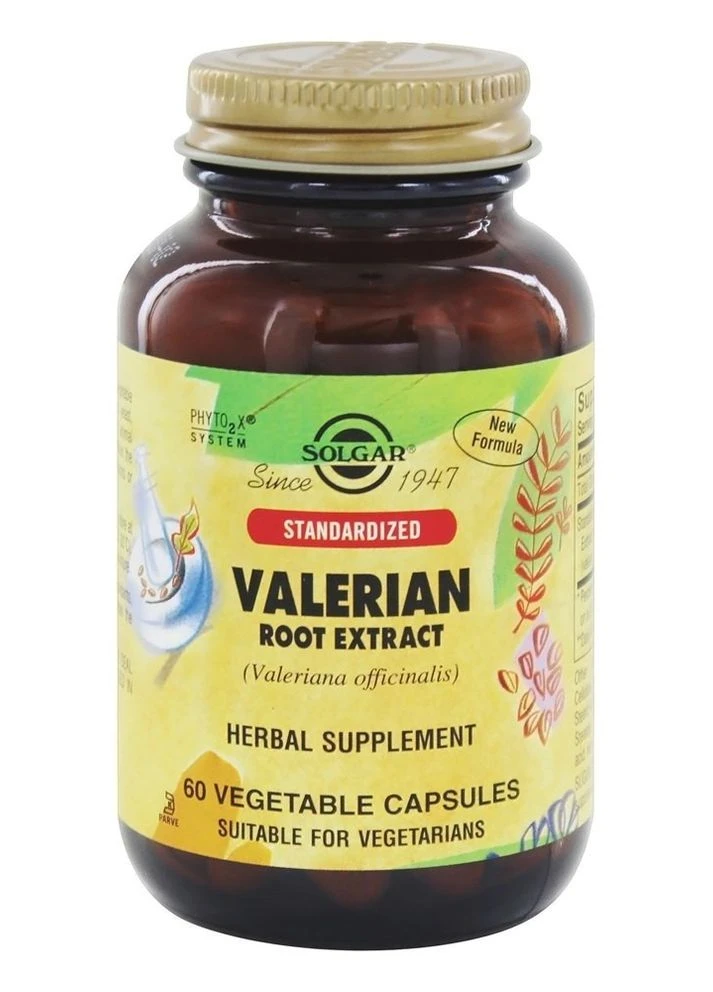 Валеріана екстракт коріння, Valerian Root Extract,, 60 вегетаріанських капсул Solgar (380905757)