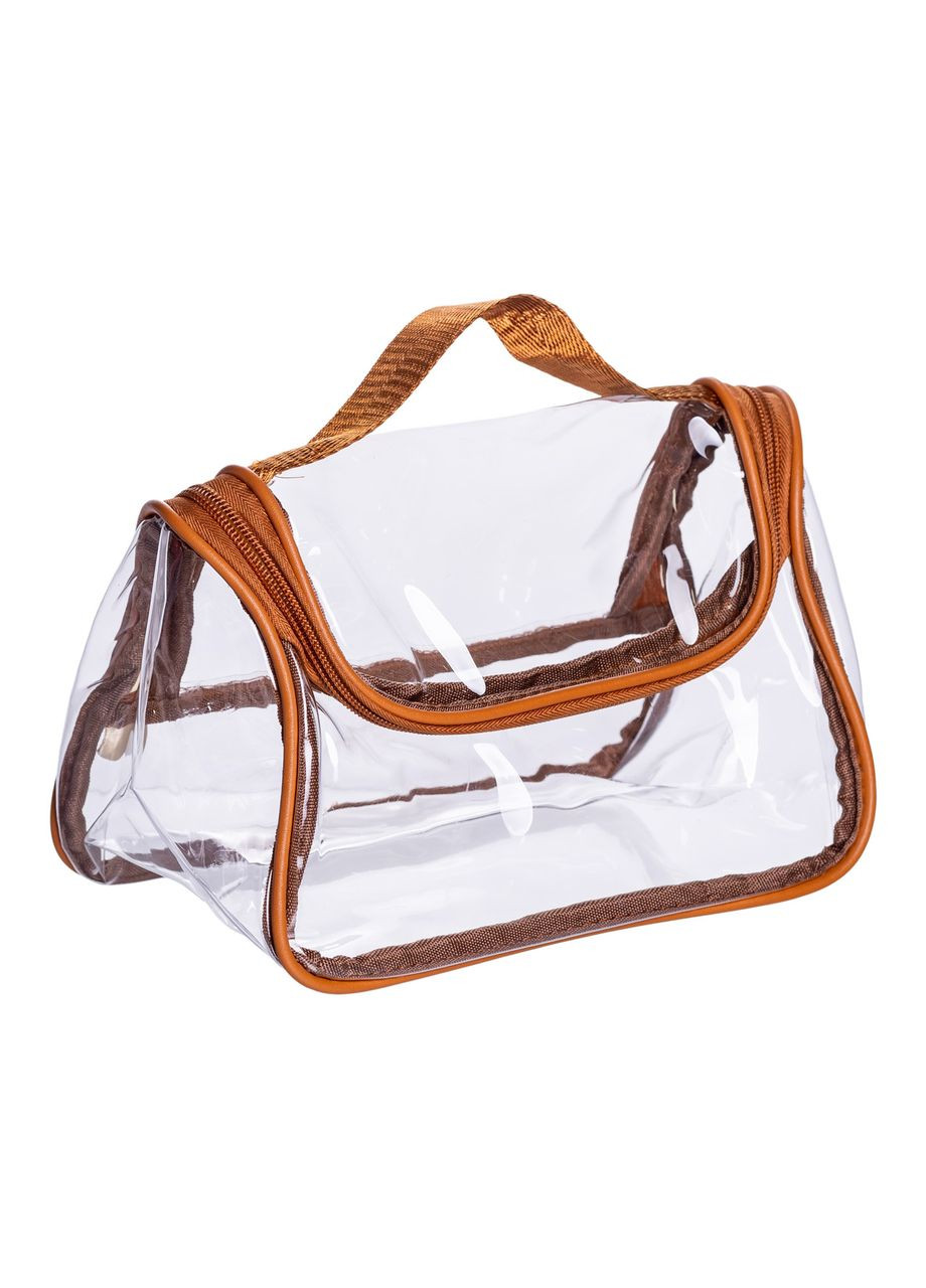 Набір прозорих жіночих косметичок для дому 2 (шт) Коричневий HP-16-3K Yiwu (371236384)