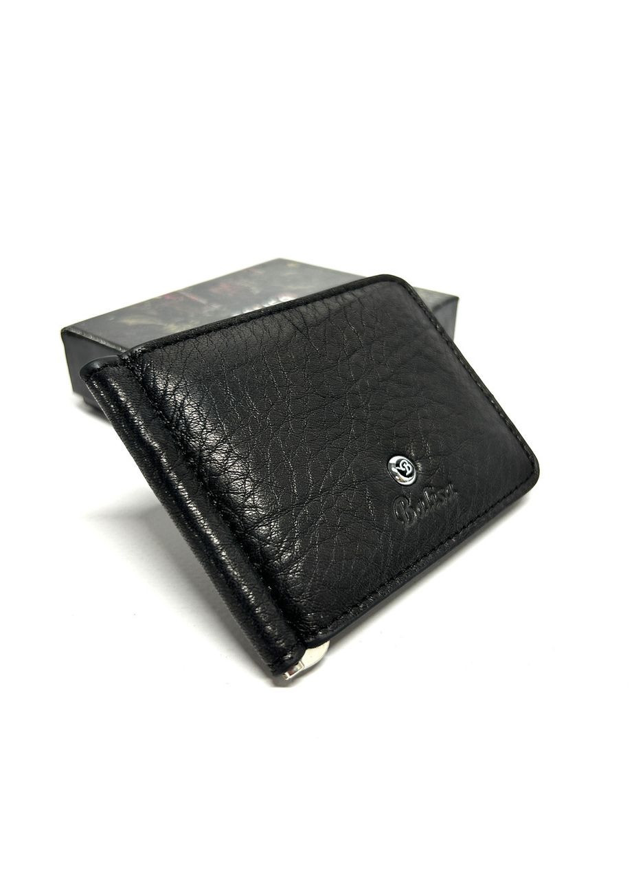 Чоловічий затискач з натуральної шкіри B121-1018-1 чорний 11 x 8,5 x 1 Balisa (367263815)