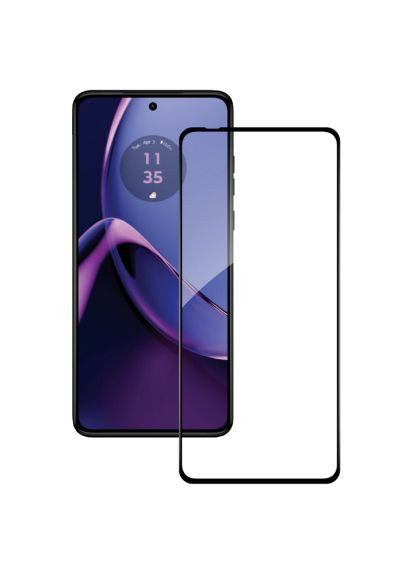 Стекло защитное (1283126582332) ACCLAB Full Glue Moto G84 Black (366519875)