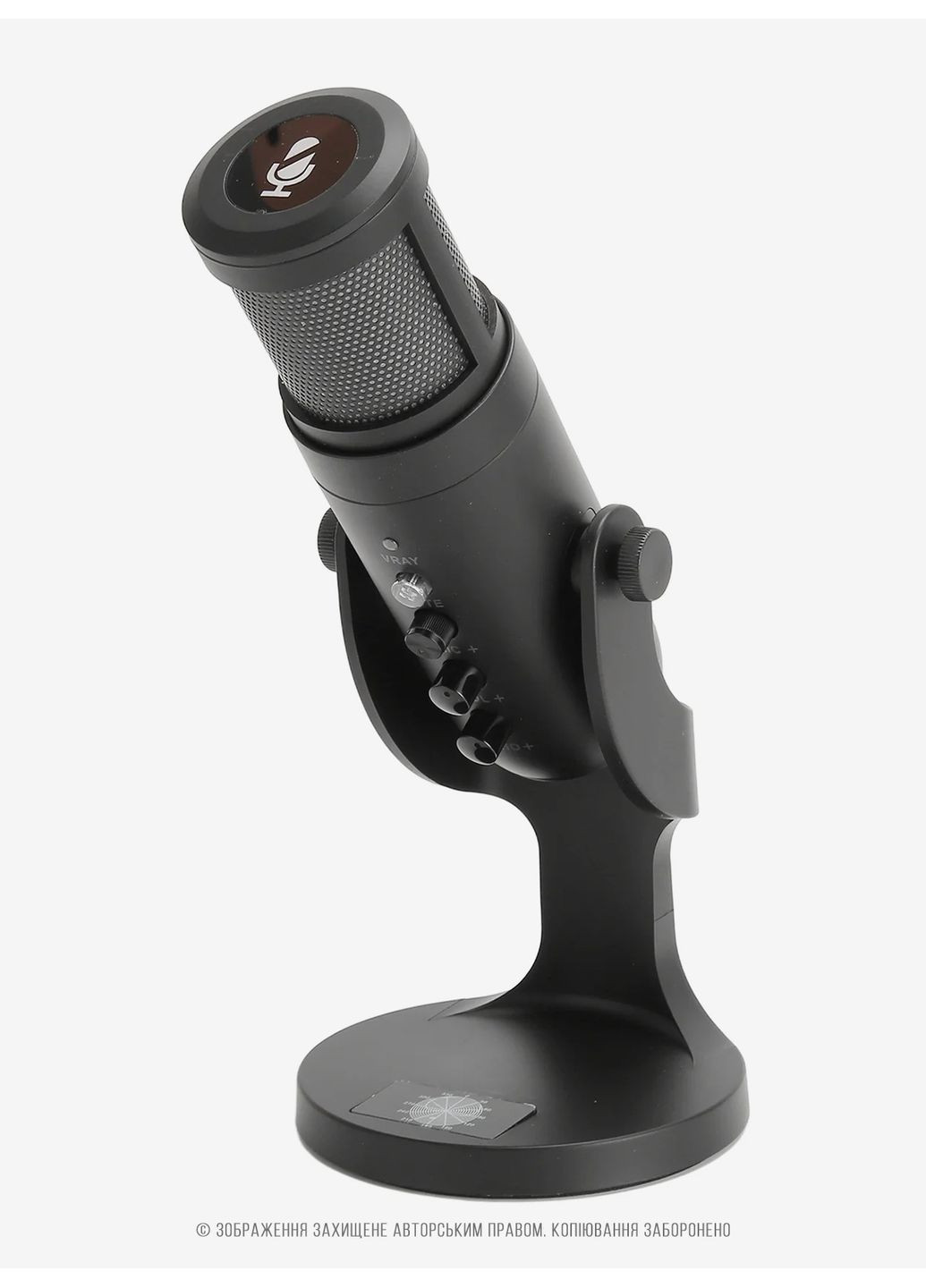 Мікрофон для комп'ютера студійний ігровий для стримерів блогерів конденсаторний з підсвічуванням USB MU900 73763 OnePro (367837687)