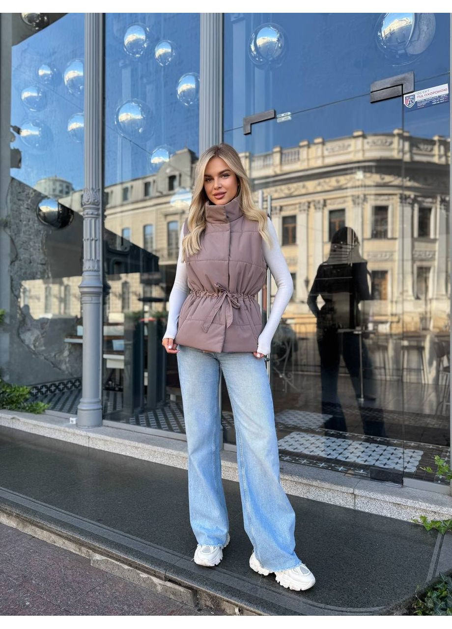 Осенняя жилетка женская на кнопках с кулиской (Замеры в описании) Vione (368708867)