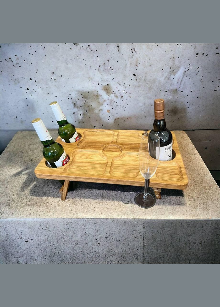 Дерев'яний столик винно-пивний столик з Дуба 50x30 універсальний No Brand (330774824)