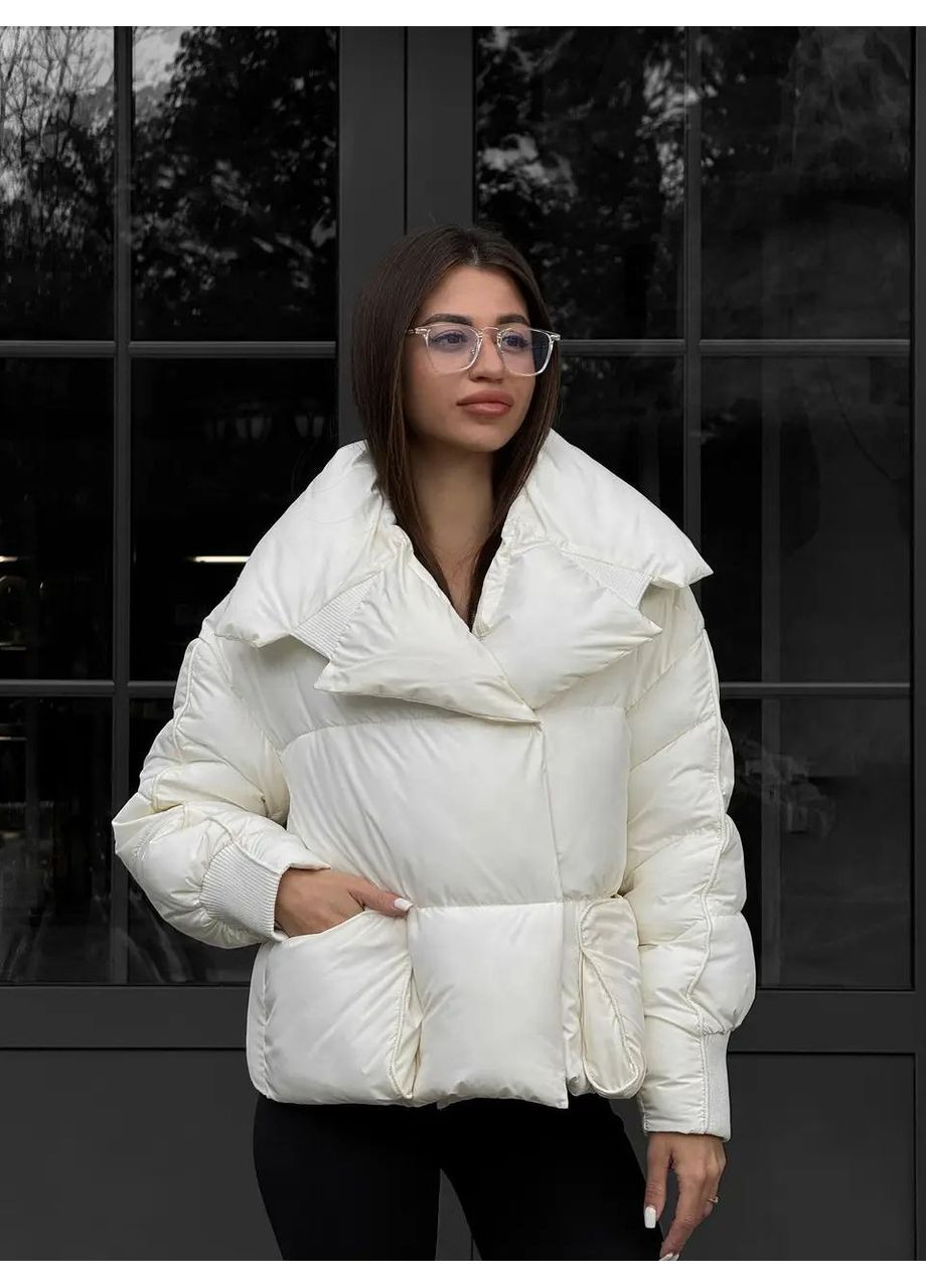 Молочная зимняя женская зимняя куртка SK