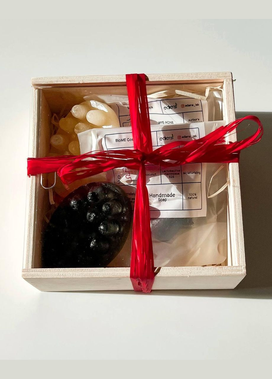 Подарунковий набір з нішевого мила з пробіотиком для всіх типів шкіри Ediens (321997960)