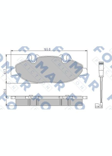 Колодки тормозные дисковые передние MERCEDES V-CLASS 03-. VITO 03- FO 923781 Fomar (364974932)