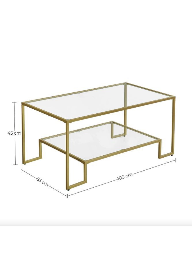 Журнальний столик Madison в стилі Loft золотистий Leobert (323136226)