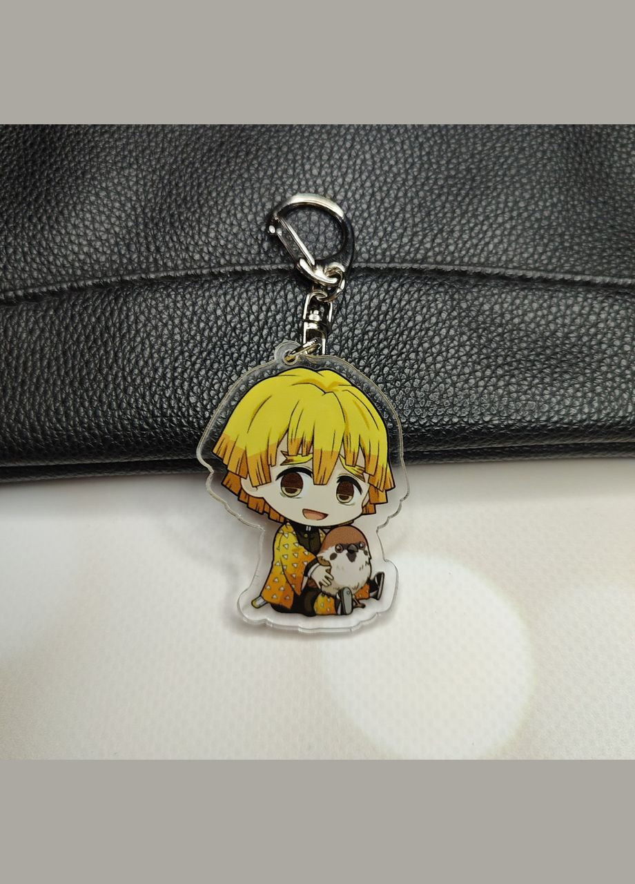 Акриловый брелок "Зеницу Агацума. Клинок, рассекающий демонов. Истребитель демонов. Demon Slayer" SureGeek (322740498)