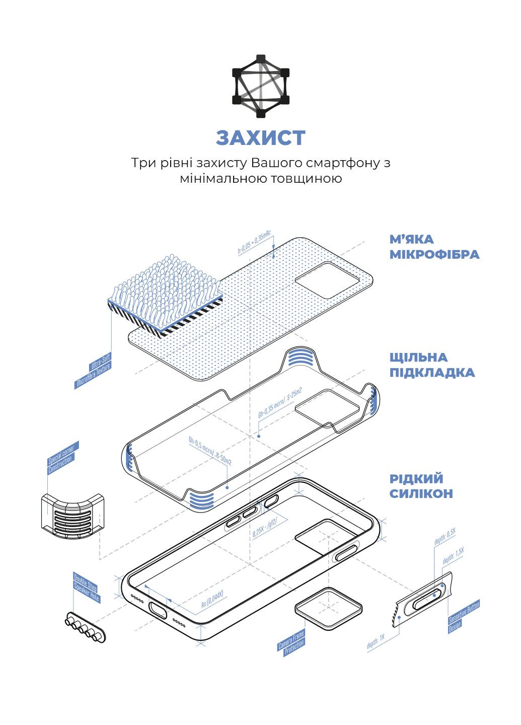 Панель ICON2 Case для Apple iPhone 13 Pro Max Blue Jay (ARM60498) ArmorStandart (259967434)
