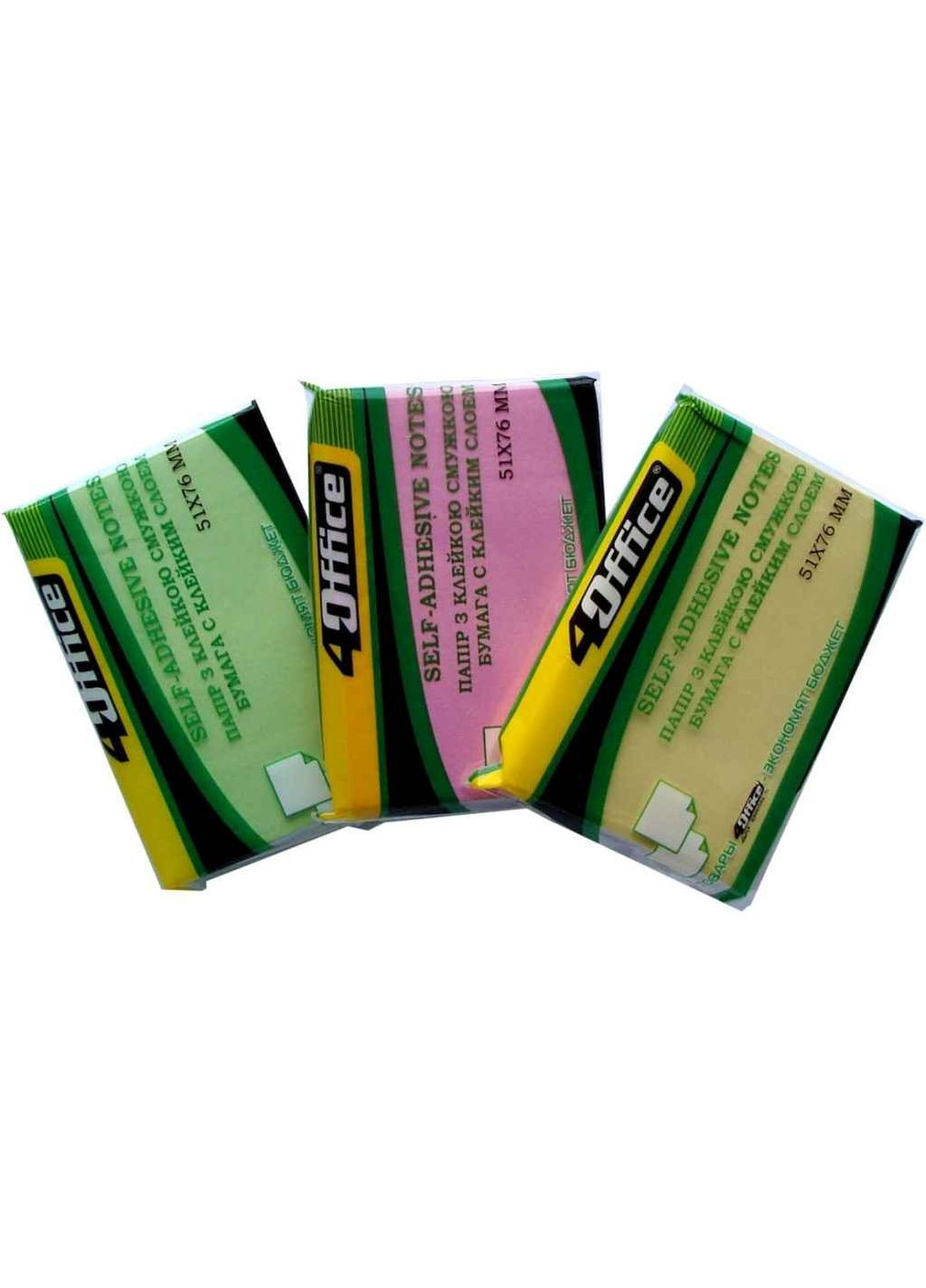 Бумага для заметок кл. 51х76мм 100л цв. Ассорти 4-421-22ice 4Office (359437290)