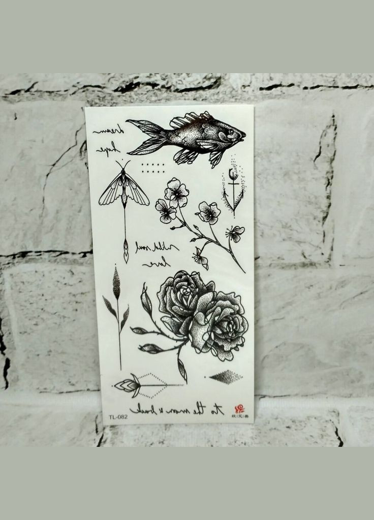 Флеш тату тимчасове татуювання на тіло 9х19 см No Brand (328088587)