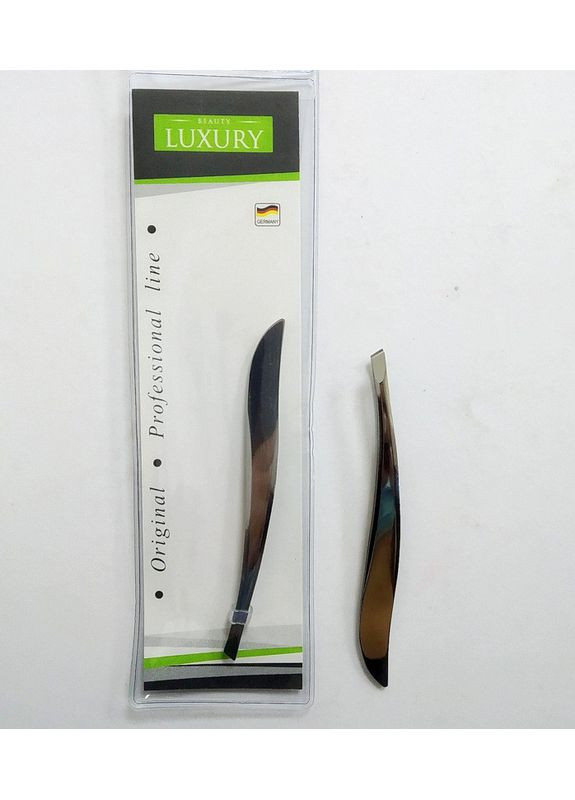 Пінцет для корекції брів скошений металевий Р-02 Beauty LUXURY (302723011)