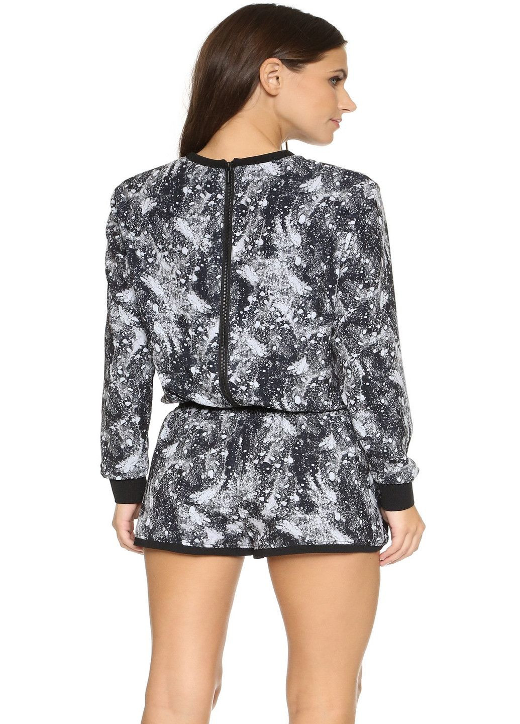 Комбінезон 15F2JUO3JU Чорно-сірий Eleven Paris абстрактний чорний повсякденний