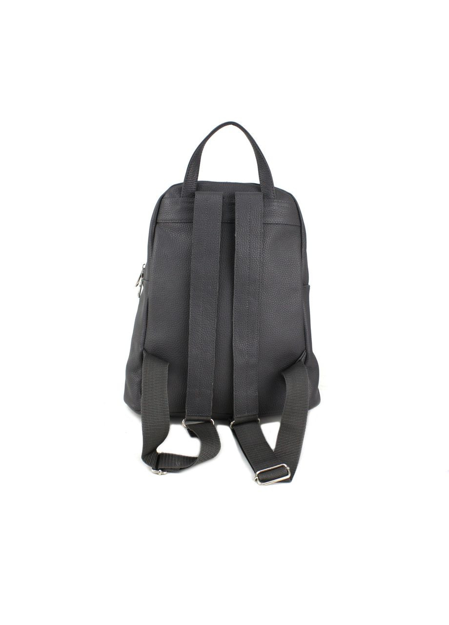 Жіночий шкірянний рюкзак 841021 темно-сірий Borsacomoda (269995054)