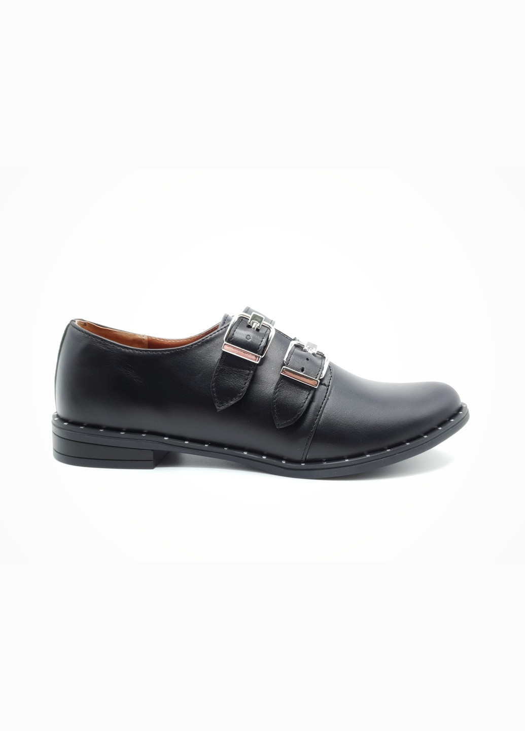 Женские туфли черные кожаные E-16-11 23,5 см (р) Eva