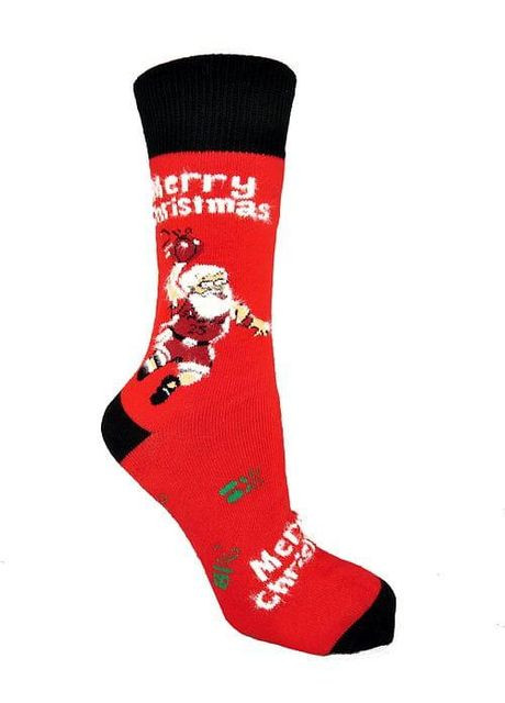 Красные носки мужские рождественские и новогодние теплые 39-42 auravia (арт9295) новогодние (368999657)