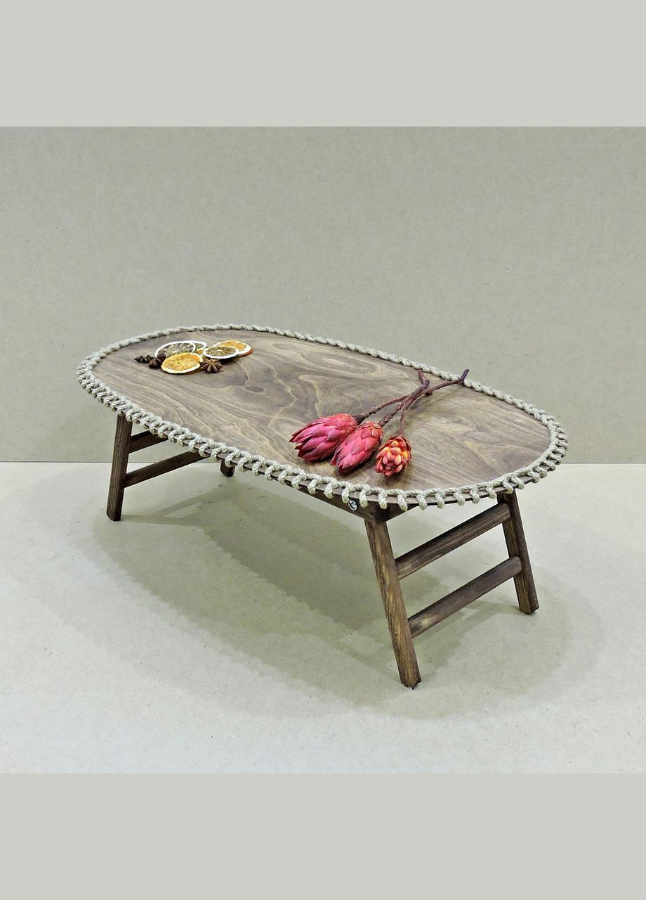 Столик-поднос для завтрака из дерева Вайоминг 03 капучино (СТП-031809) No Brand (327867156)