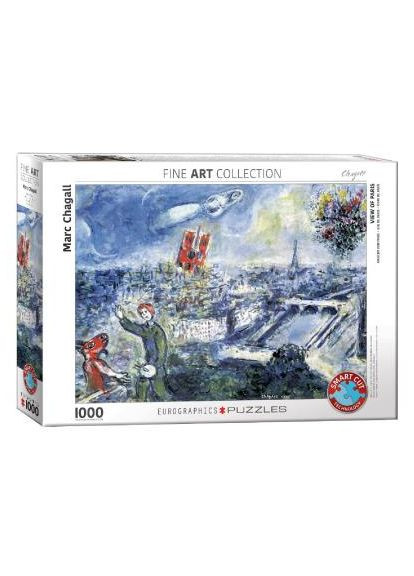 Пазл Вид на Париж, Марк Шагал, 1000 элементов () Eurographics 6000-0850 (328394221)