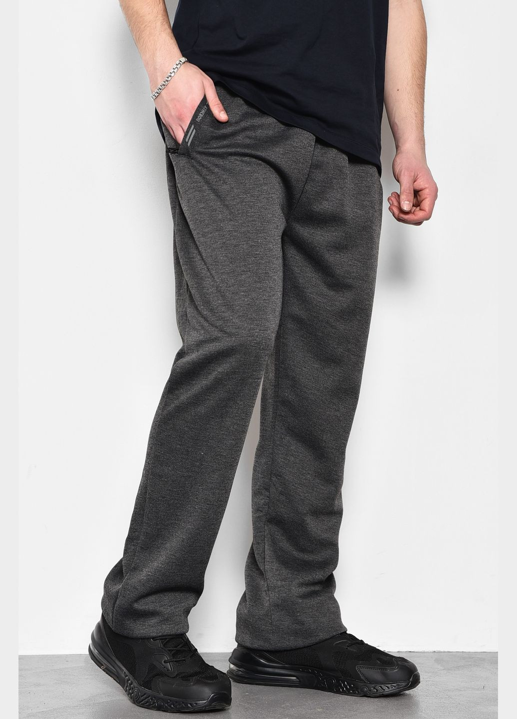 Спортивні штани чоловічі напівбатальні сірого кольору Let's Shop (280198963)