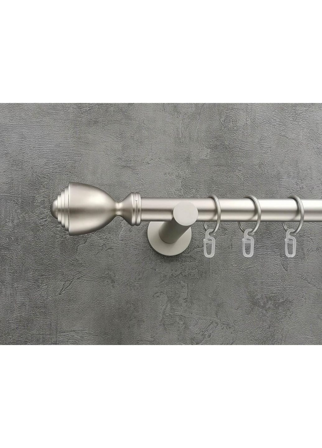 Карниз Палацио гладкая штанга одинарный универсальный 25 мм 240 см Сатин Quadrum (352782064)