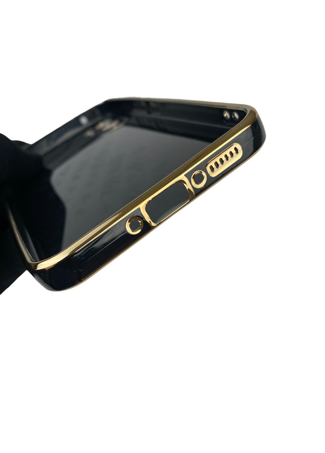 Чехол для Galaxy A34 5G SM-A346E с кольцом MagSafe с золотой окантовкой на самсунг а34 черный gs1 Samsung (366233871)