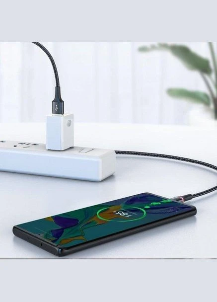 Кабель для зарядки USB Type-C Halo Data Cable |3A, 100см| Чорний CATGH-B01 Baseus (337352161)