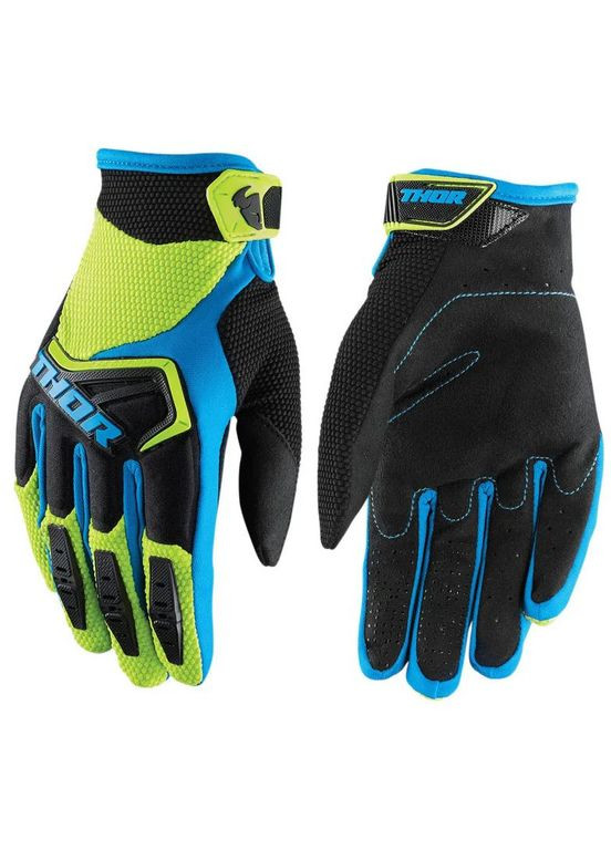 Велоперчатки Ripple MX Glove, сине-салатовые, размер Thor (317041919)