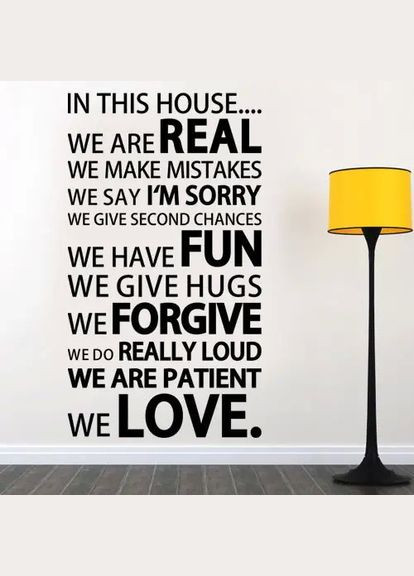 Вінілова інтер'єрна декор на стіну та шпалери "Правила вдома. Кавун наклейка (316189476)