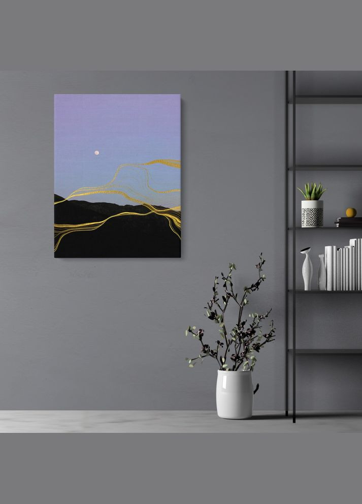 Картина Золотые волны 60x80 см (P0417) Malevich Store (333339099)