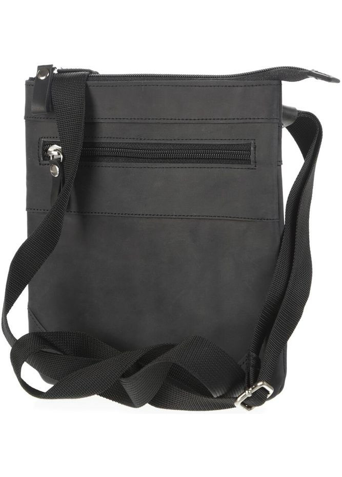 Шкіряна сумка крос боді чоловіча месенджер через плече чорна 11024 Shvigel (329195225)