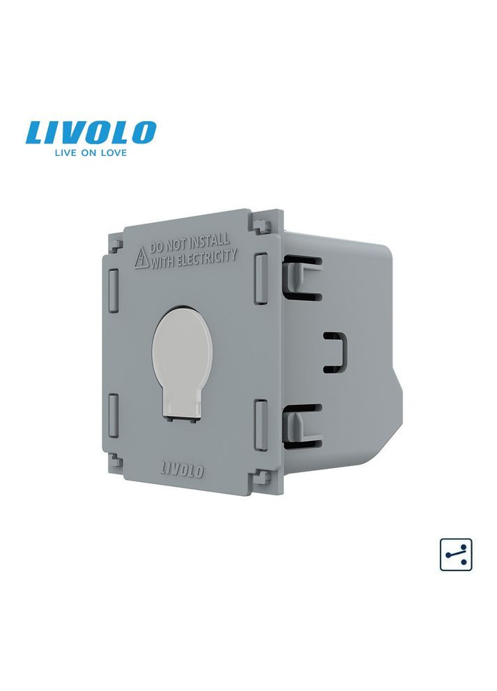 Сенсорний вимикач, прохідний / перехресний, 5А 230В, без нейтралі (VL-FC1S-2G) Livolo (370971183)