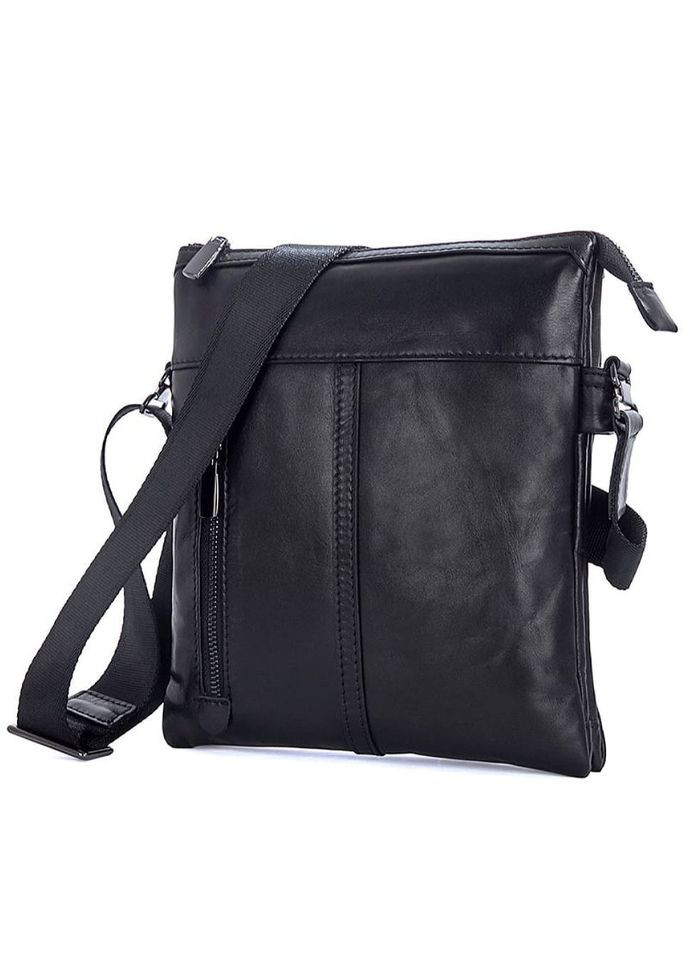 Уникальная кожаная сумка через плечо, черный цвет,, JD1023A John McDee (329146707)