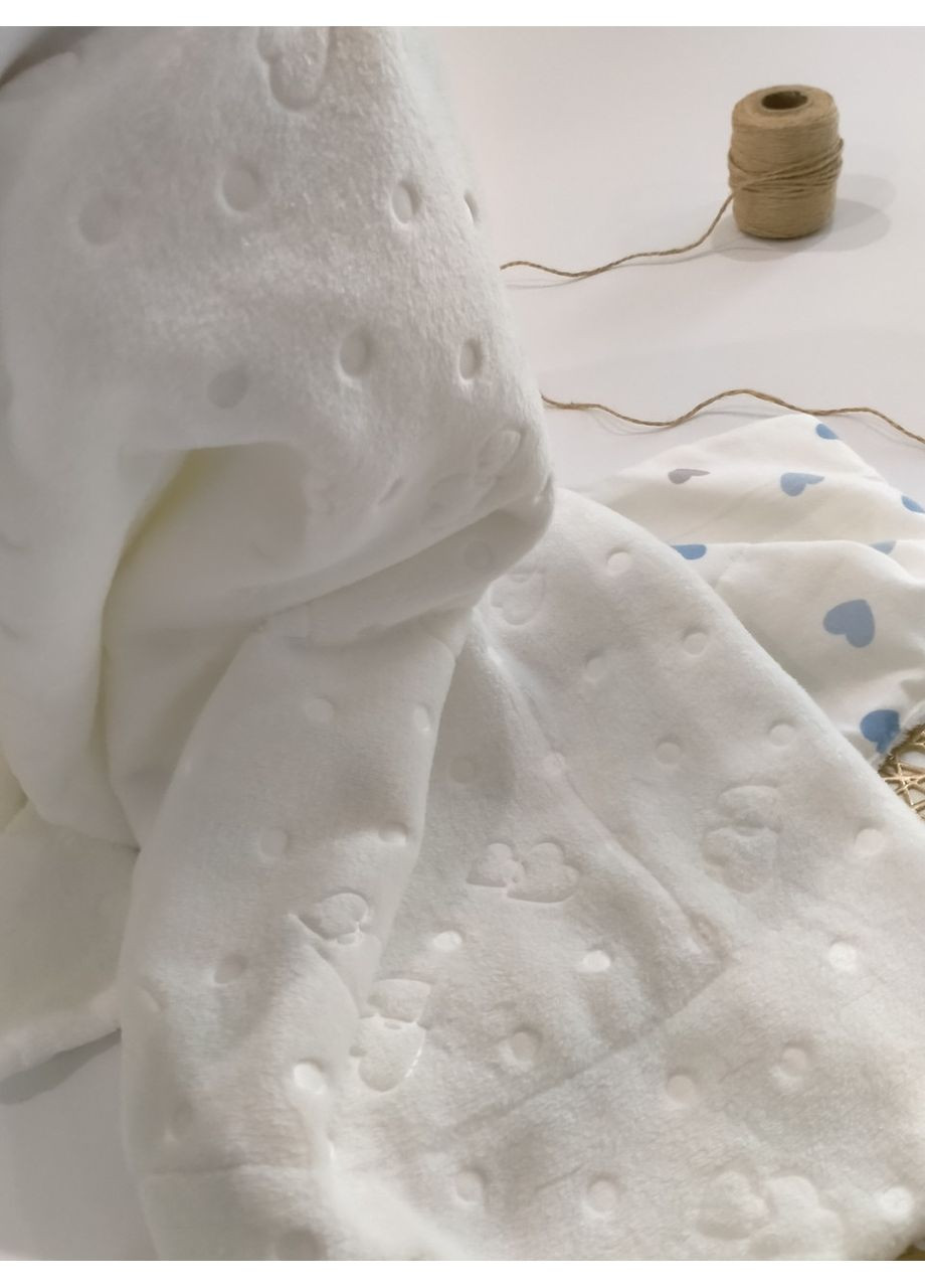 Плед для новонароджених, плюш з рельєфним малюнком та фланель, розмір 77*80 No Brand (370370061)