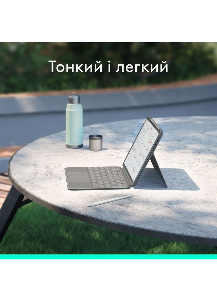 Чехол-клавиатура Combo Touch для Apple iPad Air 11" M2-M3 Oxford Grey (920-012636) Logitech (353304248)