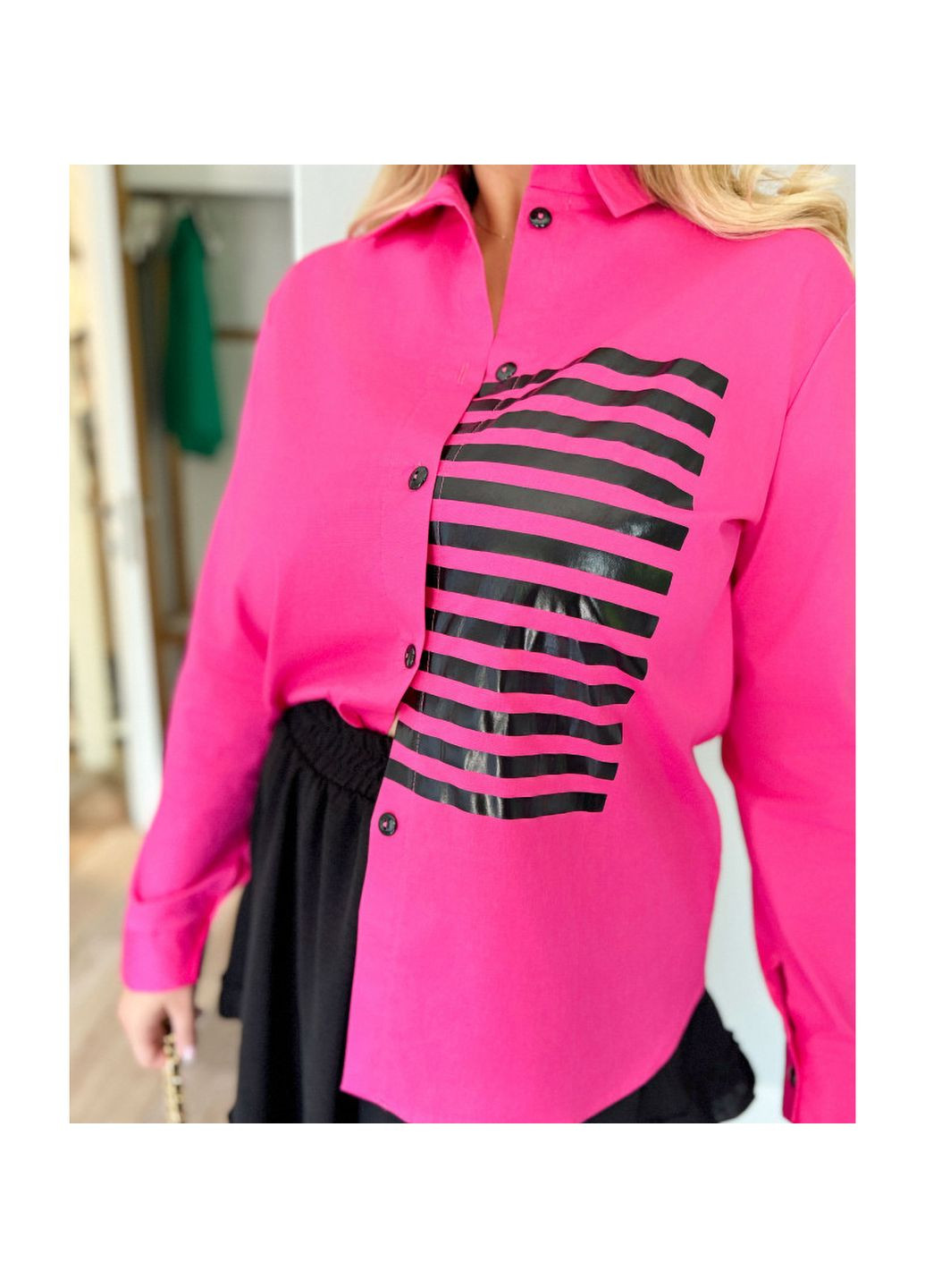 Малиновая повседневный рубашка Liton