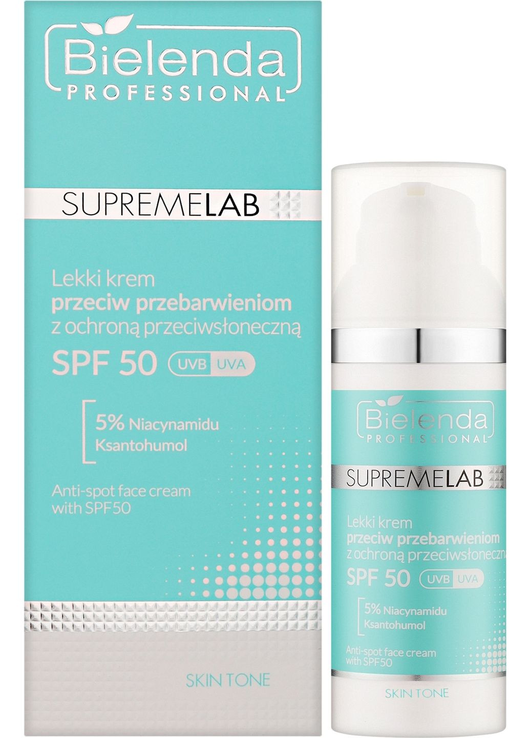 Крем против пигментации SPF50 UVA/UVB SupremeLab 50ml (1493258-37735381) Bielenda (368740994)