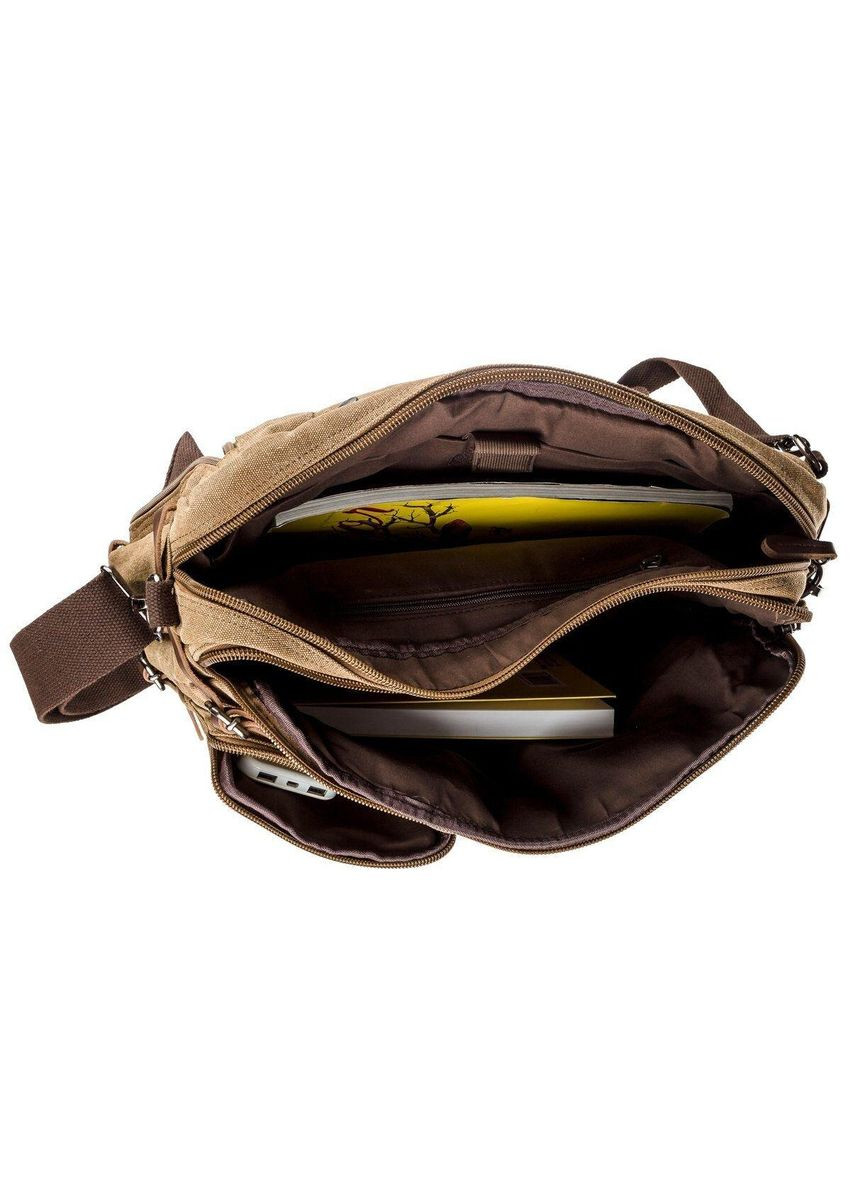 Рюкзак трансформер дорожная сумка мужская с отделением для ноутбука песочная текстильная 20146 Vintage (362417824)