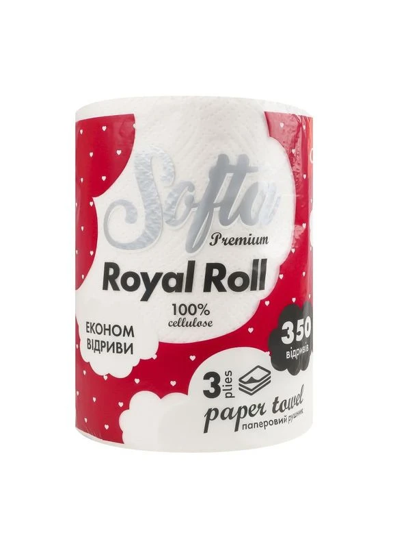 Бумажные полотенца Softa Royal Roll 3 слоя 350 отрывов (Срок доставки до 10 дней!) MIC (388328851)