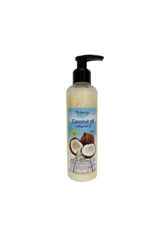 Ароматизована кокосова олія з ароматом кокоса для волосся і тіла з вітаміном Е 200 мл Top Beauty (267580095)