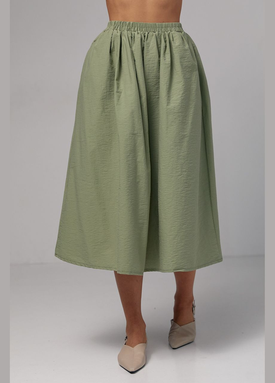 Оливковая (хаки) юбка Lurex