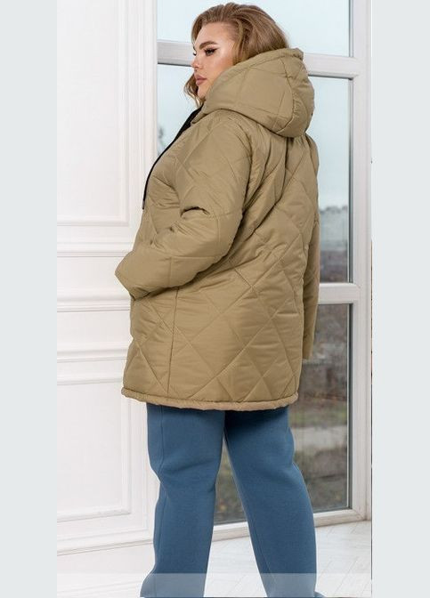 Бежевая демисезонная куртка женская демисезон sf-230 бежевый, 58-60 Sofia
