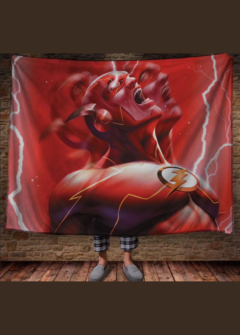 Плед с 3D принтом Флеш Комикс Перша Креативна мануфактура PERFECTUS Плед (301869656)