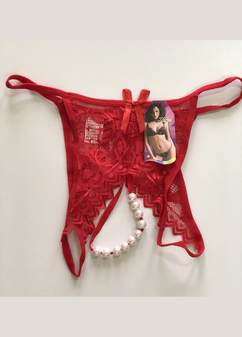 Жіночі трусики стрінги з перлинами (арт.8032) No Brand (346121342)