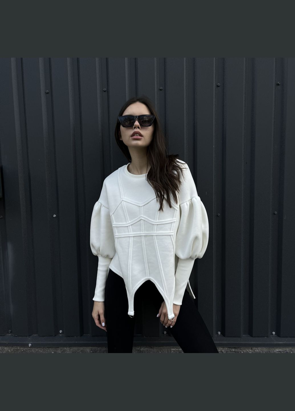 Молочный свитшот корсет ease (322247849)