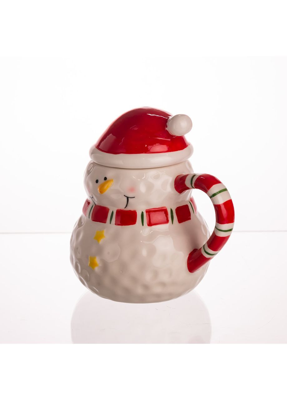 Чашка порцелянова Snowman з кришкою 400 мл Yiwu (370645608)
