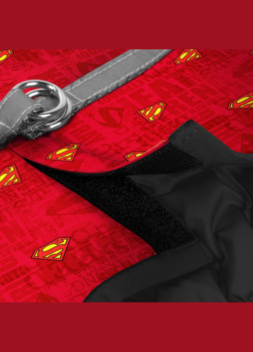 Шлея для собак м'яка Clothes "Супермен червоний" XS1, В 24-27 см С 18-20 см WAUDOG (279571079)