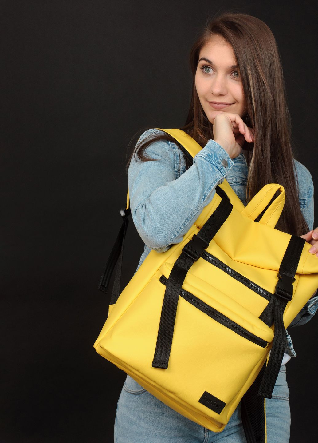 Жіночий рюкзак ролл RollTop Zard жовтий Sambag (324801502)