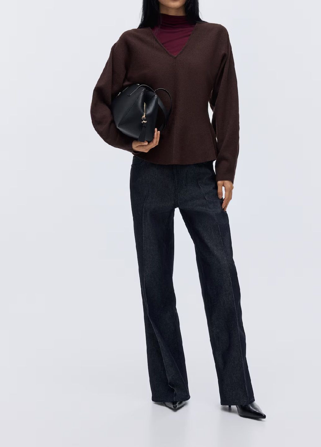 Темно-коричневий демісезонний светр H&M