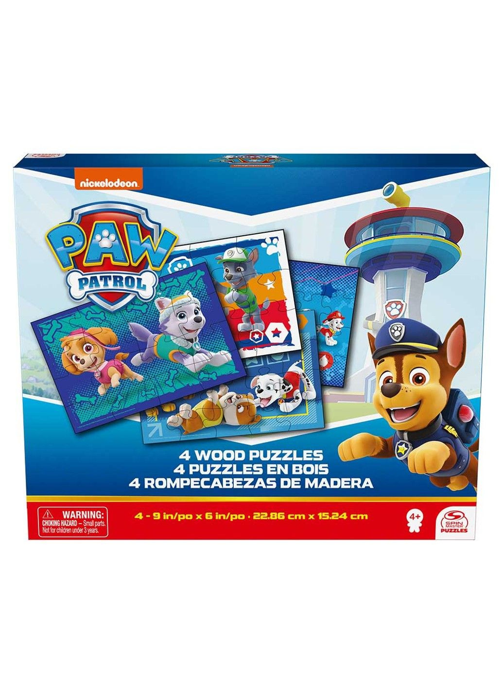 Пазл дерев’яний 4 в 1 «Цуценячий патруль» (23см * 15см) Spin Master (331297503)