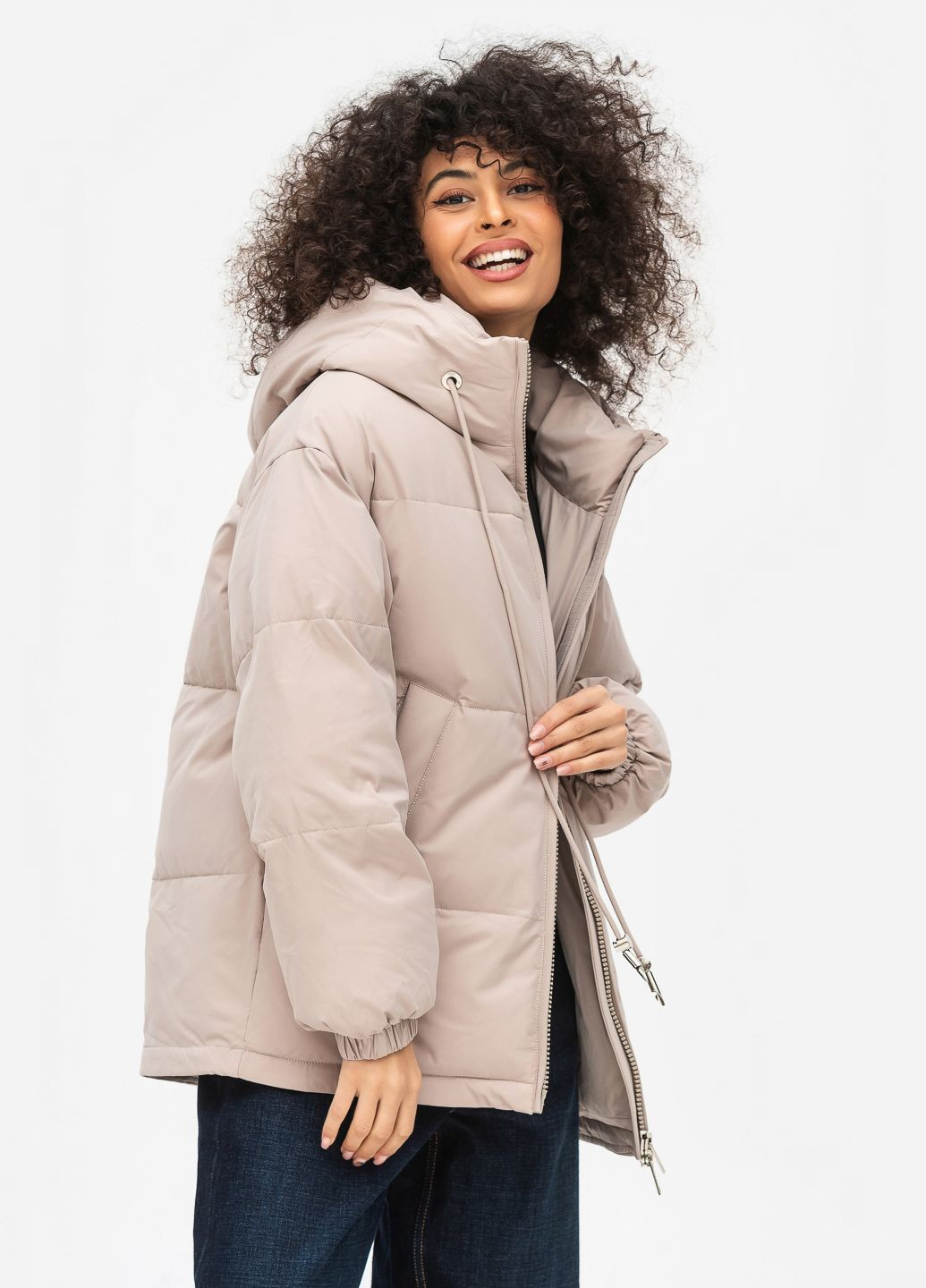 Молочная зимняя куртка модель Viva 8271